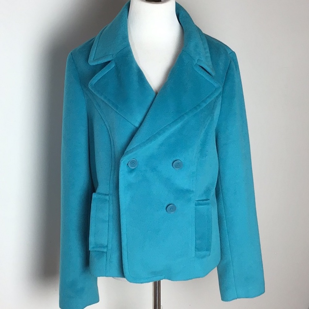 Liz Claiborne | Fleece Teal Jacket Large Polyester Lined